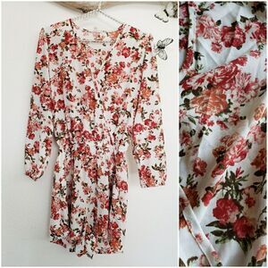 Iris floral romper in rust colors